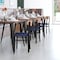 Flash Furniture Blue Vinyl Seat Dining Chair with Natural Wood Back XU-DG6V5BLV-NAT-GG - alternate 2